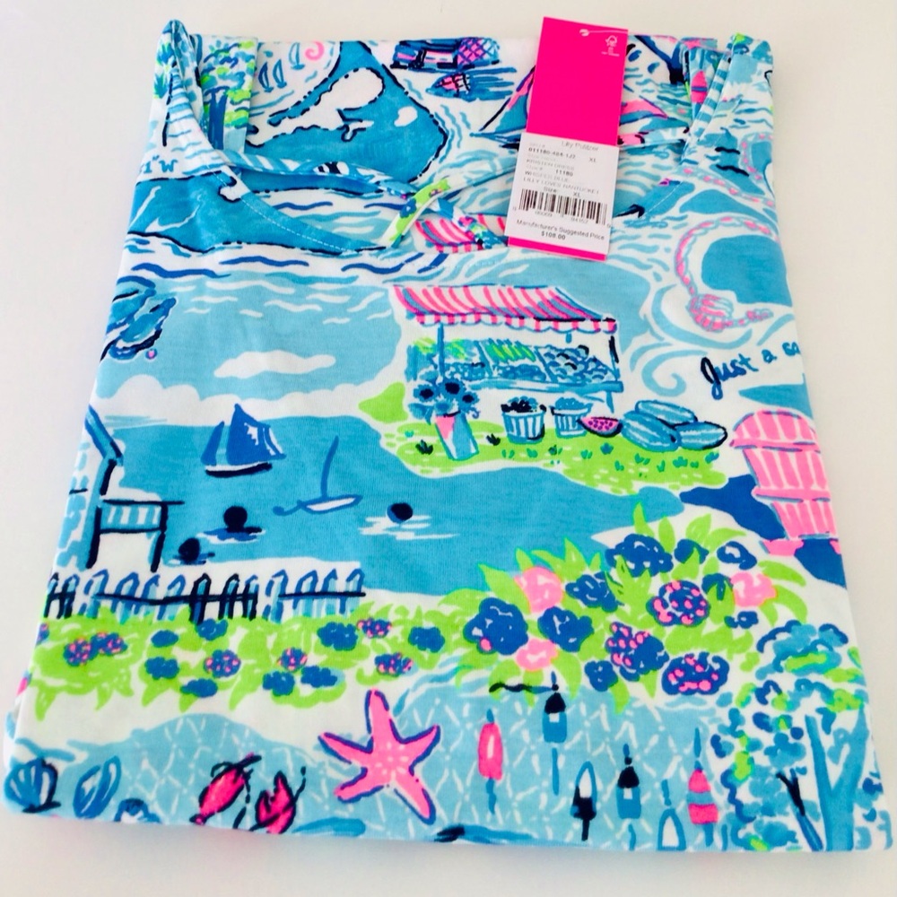 Lilly Pulitzer Kristen Swing Dress-Lilly Loves Nantucket-Whisper Blue-NEW - Picture 3 of 11